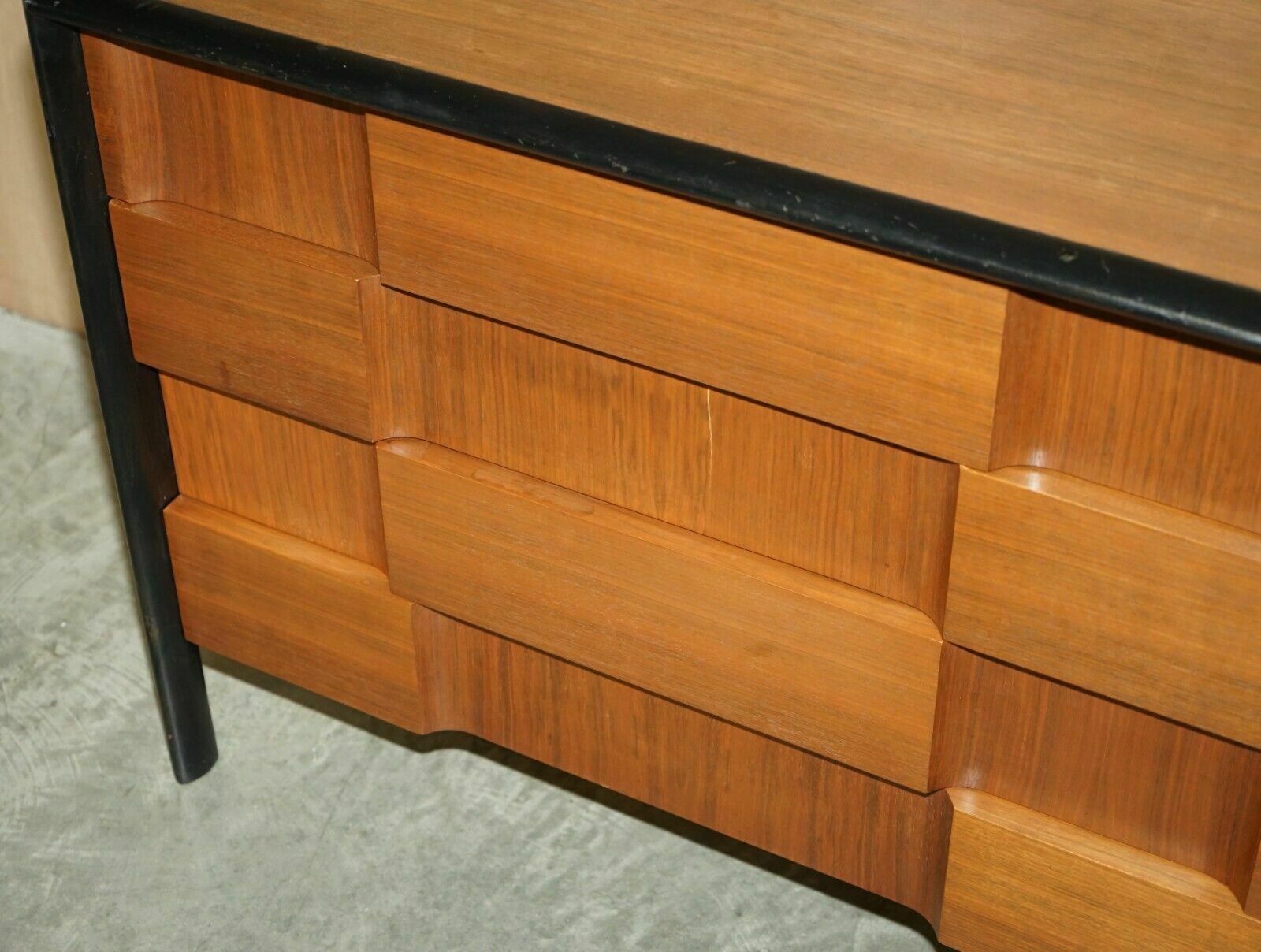 Rare Mid Century Modern Edmond J Spence Checkerboard Sideboard Chest Of Drawers photo vinterior