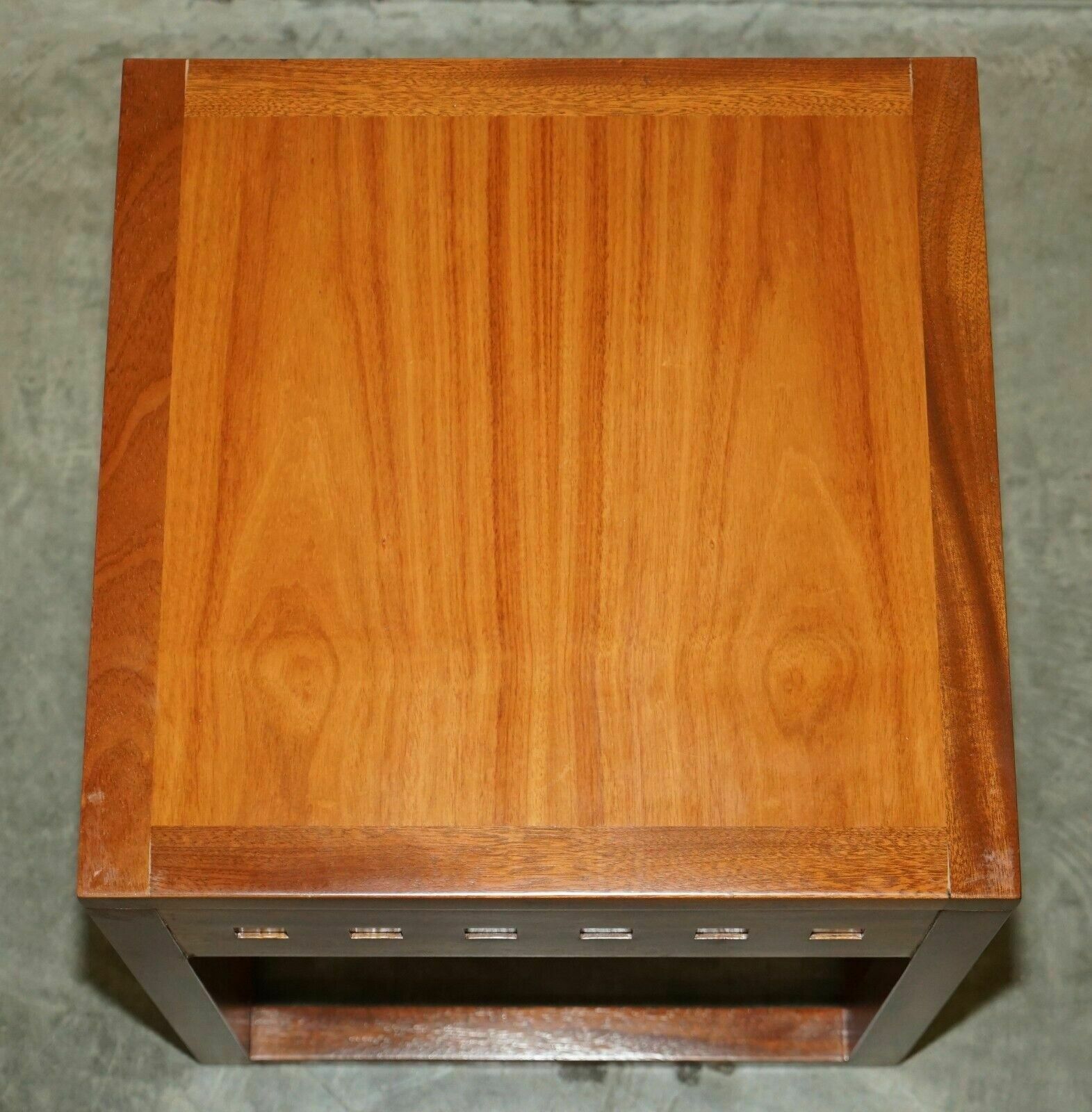 Pair Of Modern Hand Made Cherry And Teak Wood Side Tables X 4 Available In Total photo Furniture