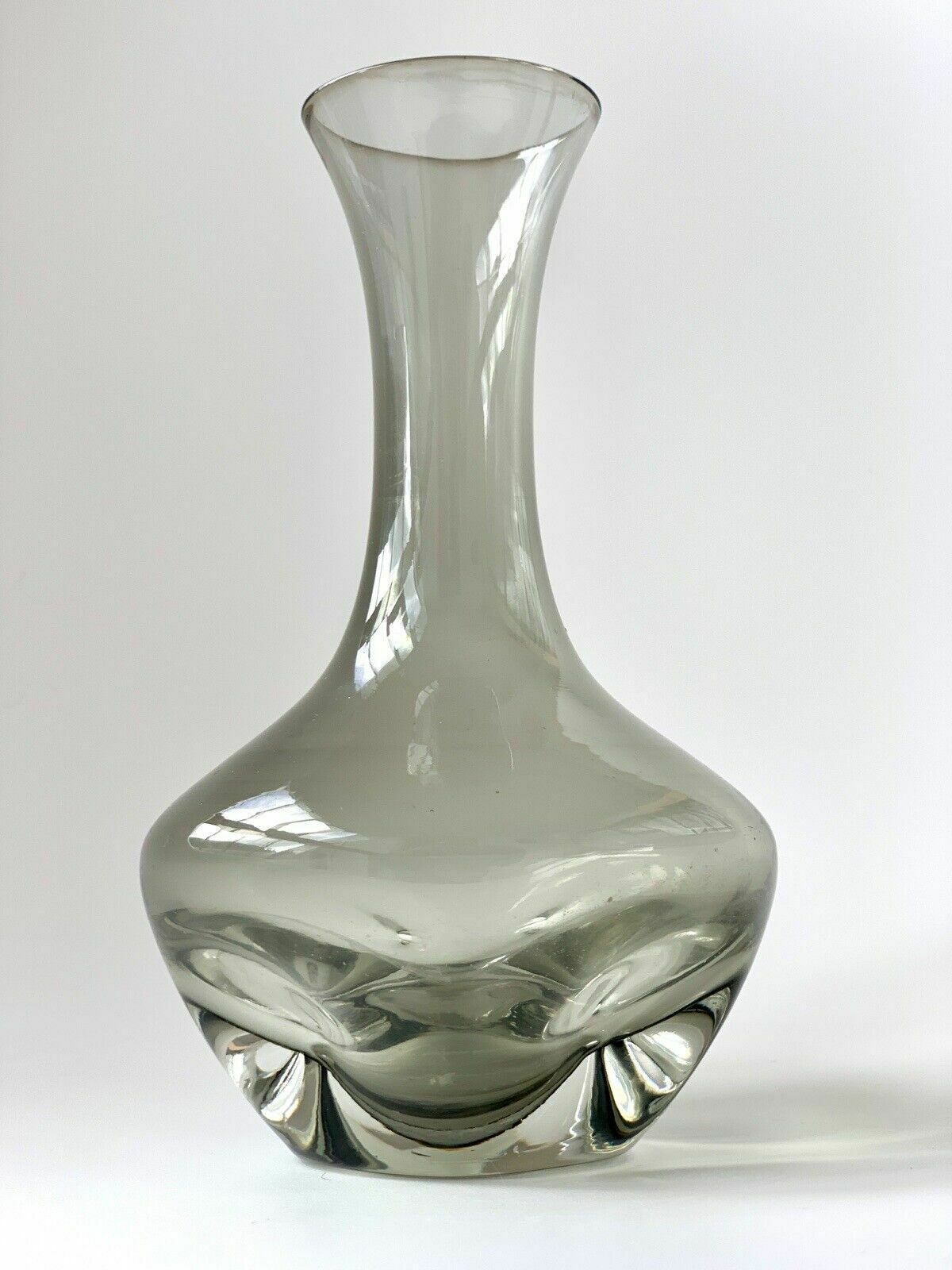 70.0 Cubic Hand Blown Crystal Glass Vase By Friedrich Kristall Germany 1970s photo