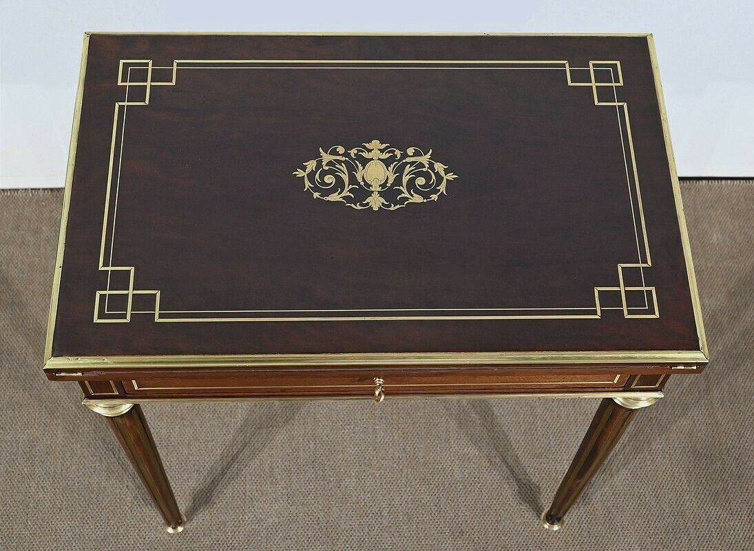 Small System Table, Louis XVI Style, 2nd Part Of The 19th Century photo vintage