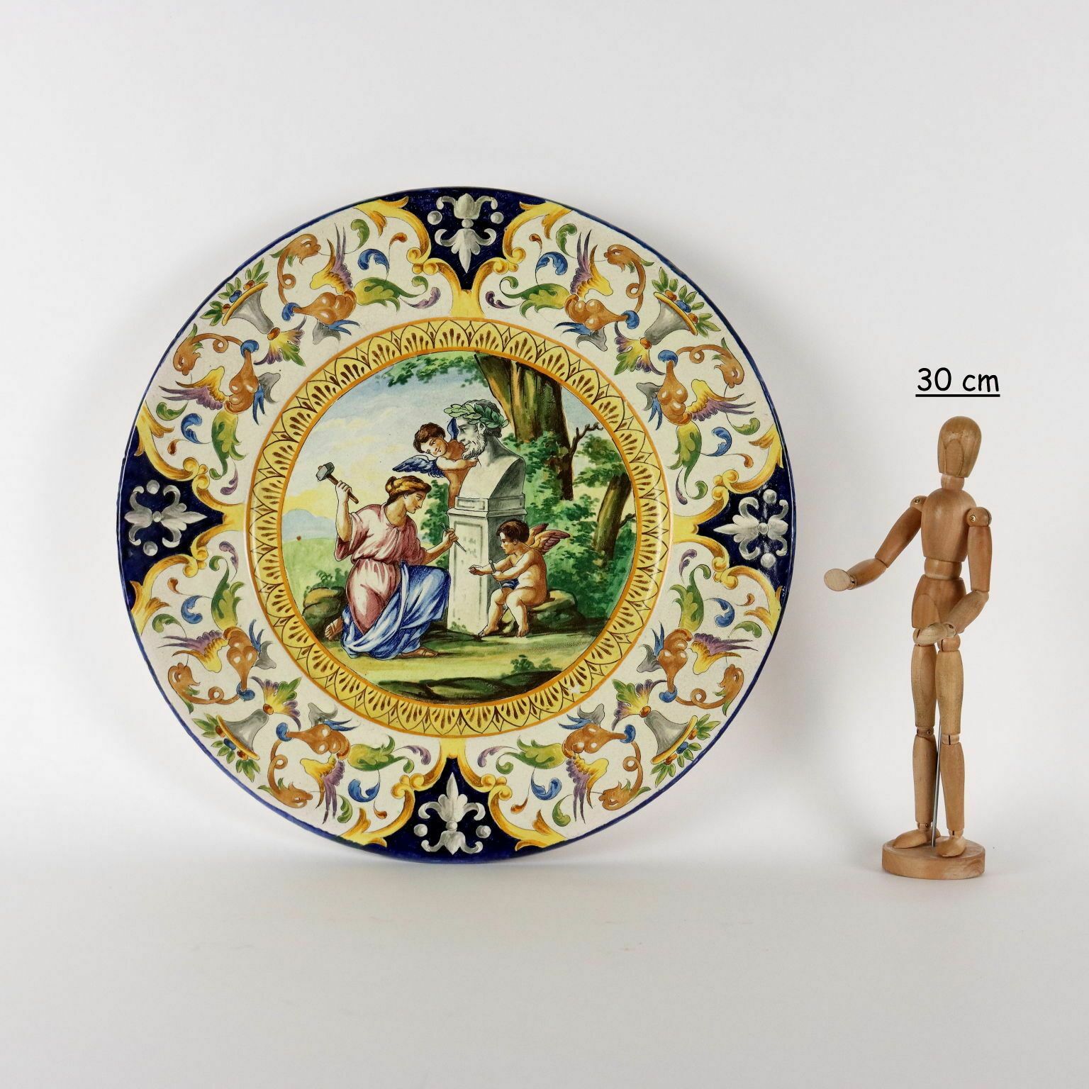 Parade Plate Ceramic Neo Renaissance Italy XX Century photo furniture