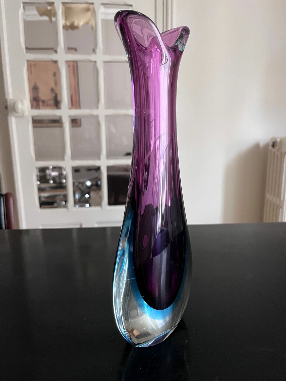 Sommerso Vase In Murano Glass, 1900s photo vintage