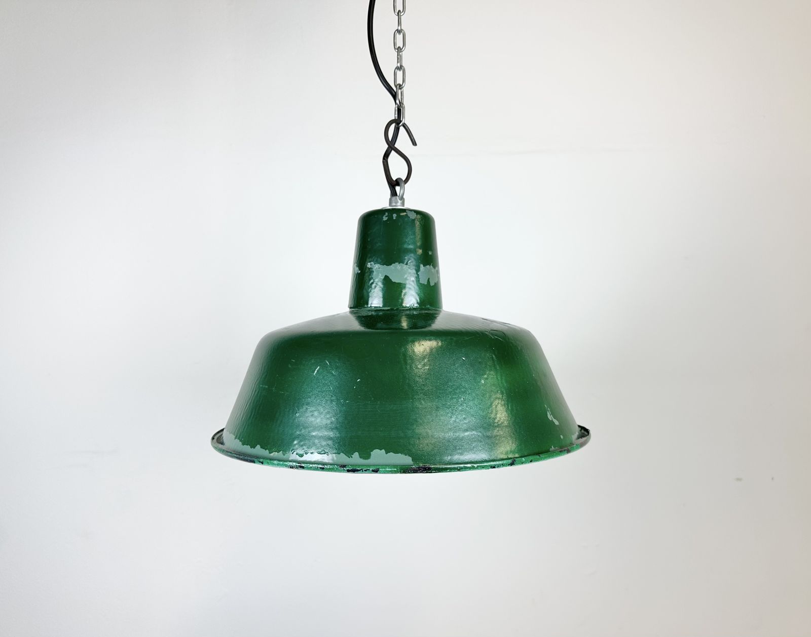 Green Industrial Factory Pendant Lamp, 1960s photo furniture