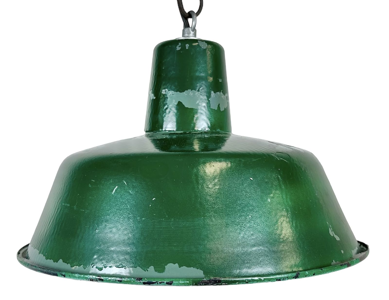 Green Industrial Factory Pendant Lamp, 1960s