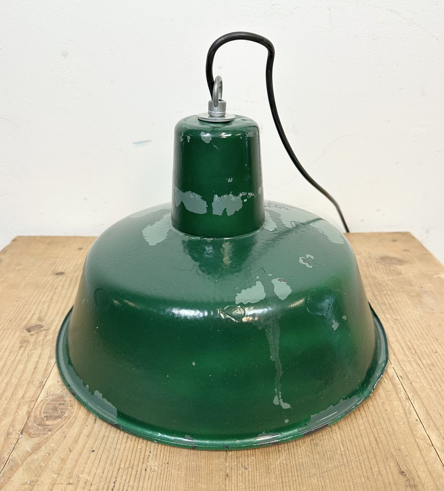 Green Industrial Factory Pendant Lamp, 1960s photo 189.0
