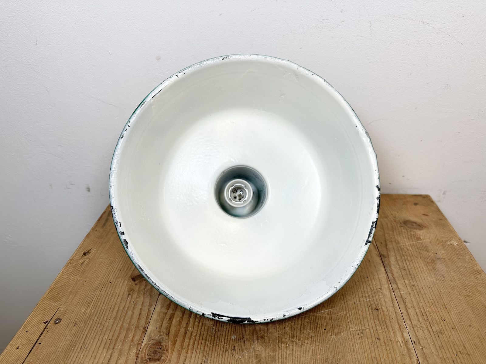 photo buy Green Industrial Factory Pendant Lamp, 1960s