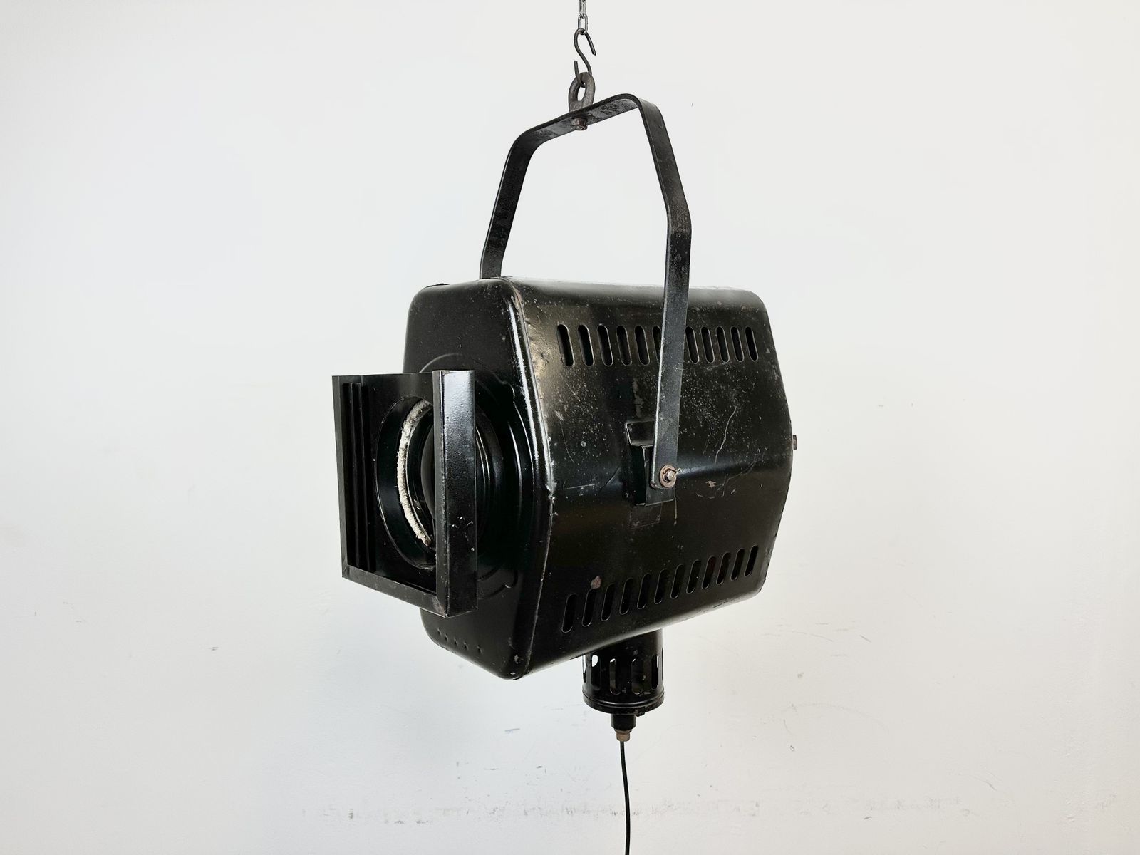 Vintage Black Theatre Spotlight, 1950s photo furniture