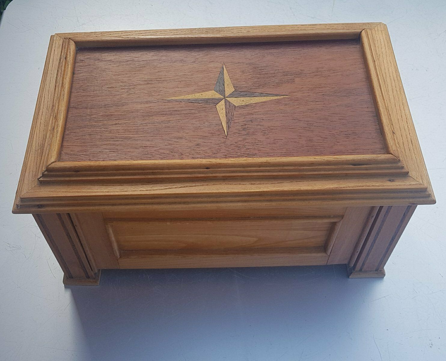 Antique Wooden Box With Secret Compartment