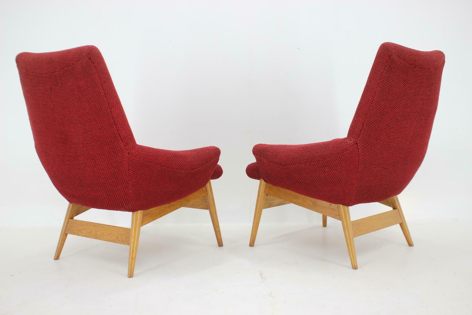 1960s Pair Of Miroslav Navratil Lounge Chairs, Czechoslovakia photo buy