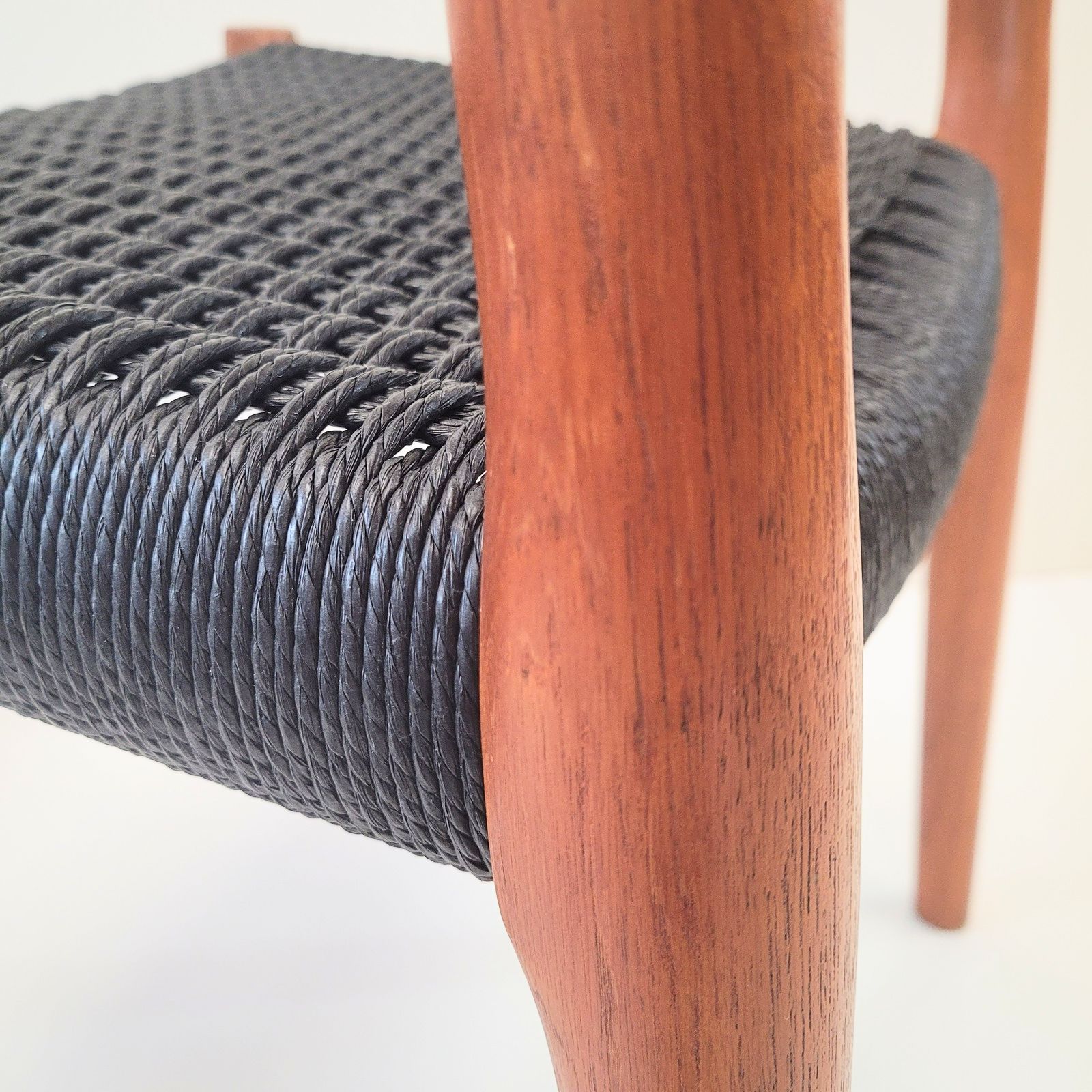 Niels Otto Møller #85 Teak Chair Black Paper Cord Seat photo buy
