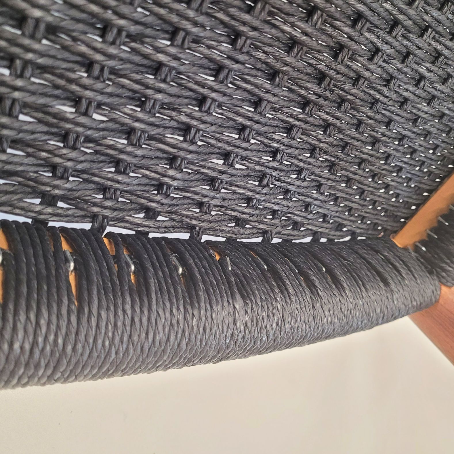photo for sale Niels Otto Møller #85 Teak Chair Black Paper Cord Seat