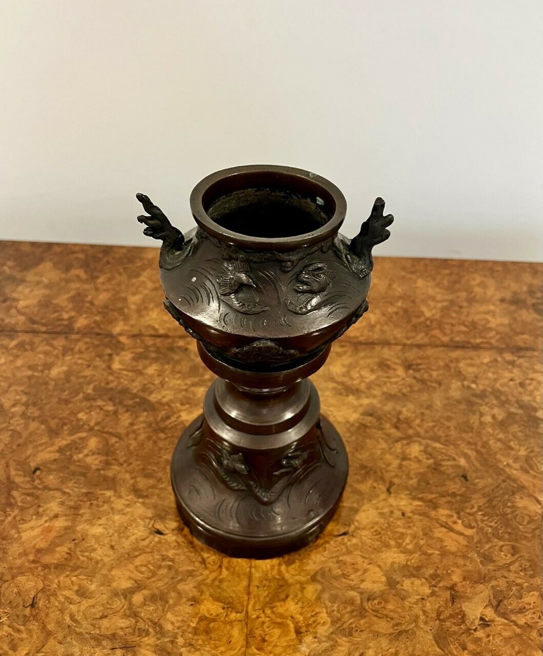 Quality Pair Of Victorian Bronze Japanese Vases photo for sale