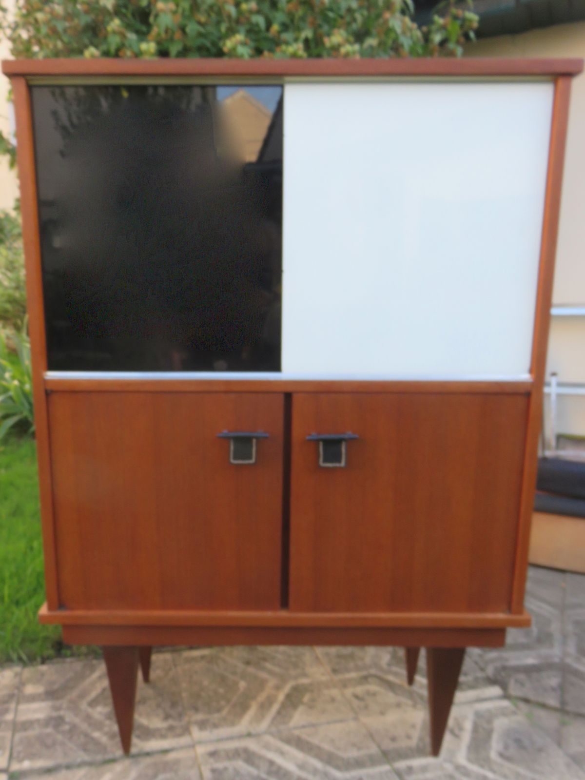 Sideboard With Ood And Glass Doors. Modernist Style. France 1955