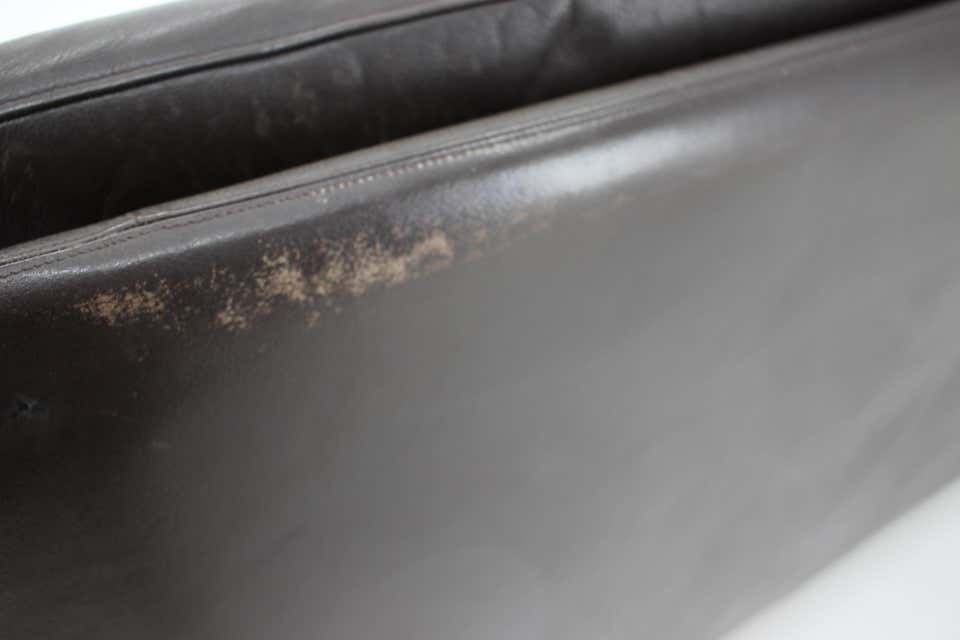 Furniture 1970s Danish 3 Seater Sofa In Dark Brown Leather photo