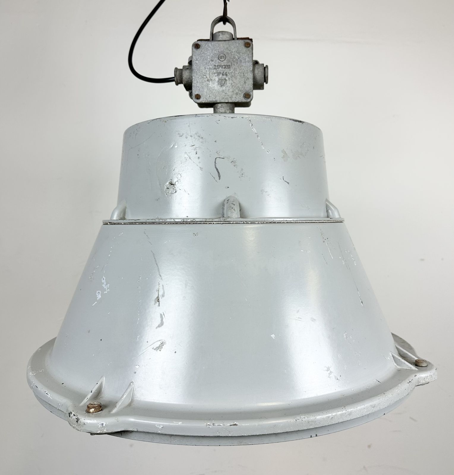 Industrial Polish Cast Aluminium Factory Pendant Lamp From Mesko, 1970s photo furniture