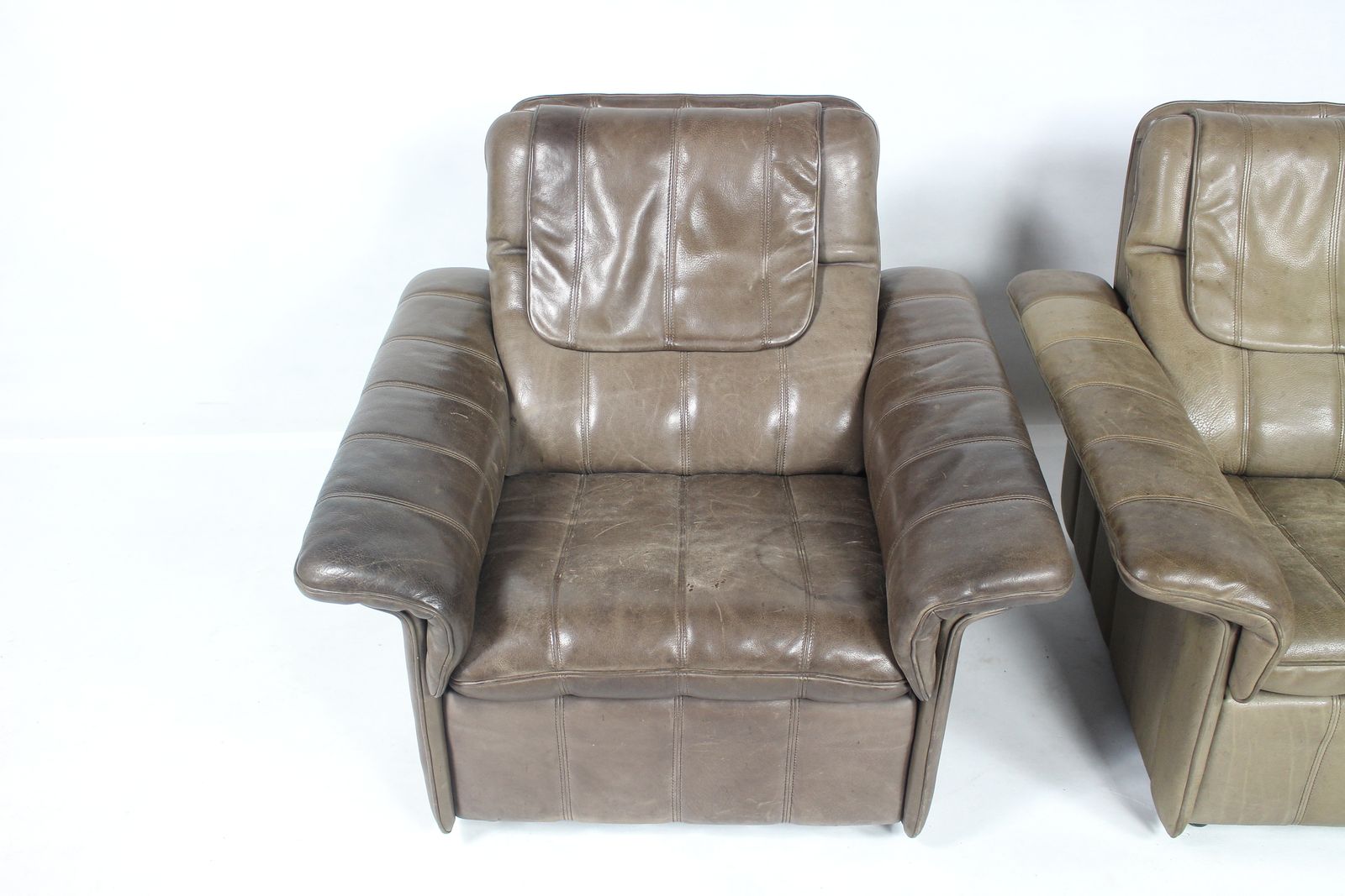 photo for sale Buffalo Leather Lounge Chair By De Sede Of Switzerland 1970s' 