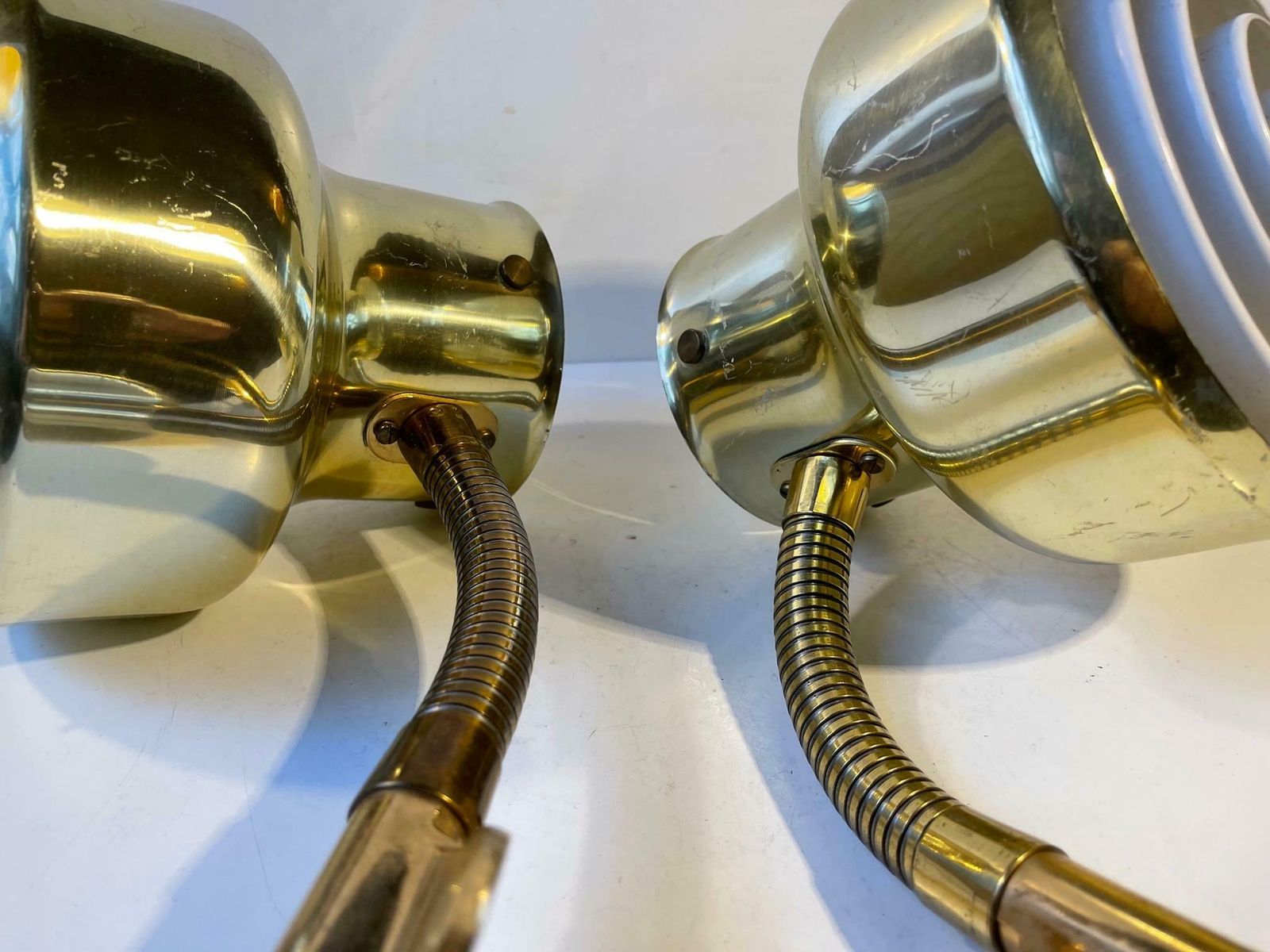 Vintage Swedish Bumling Wall Sconces In Brass By Anders Pehrson photo 1029.0
