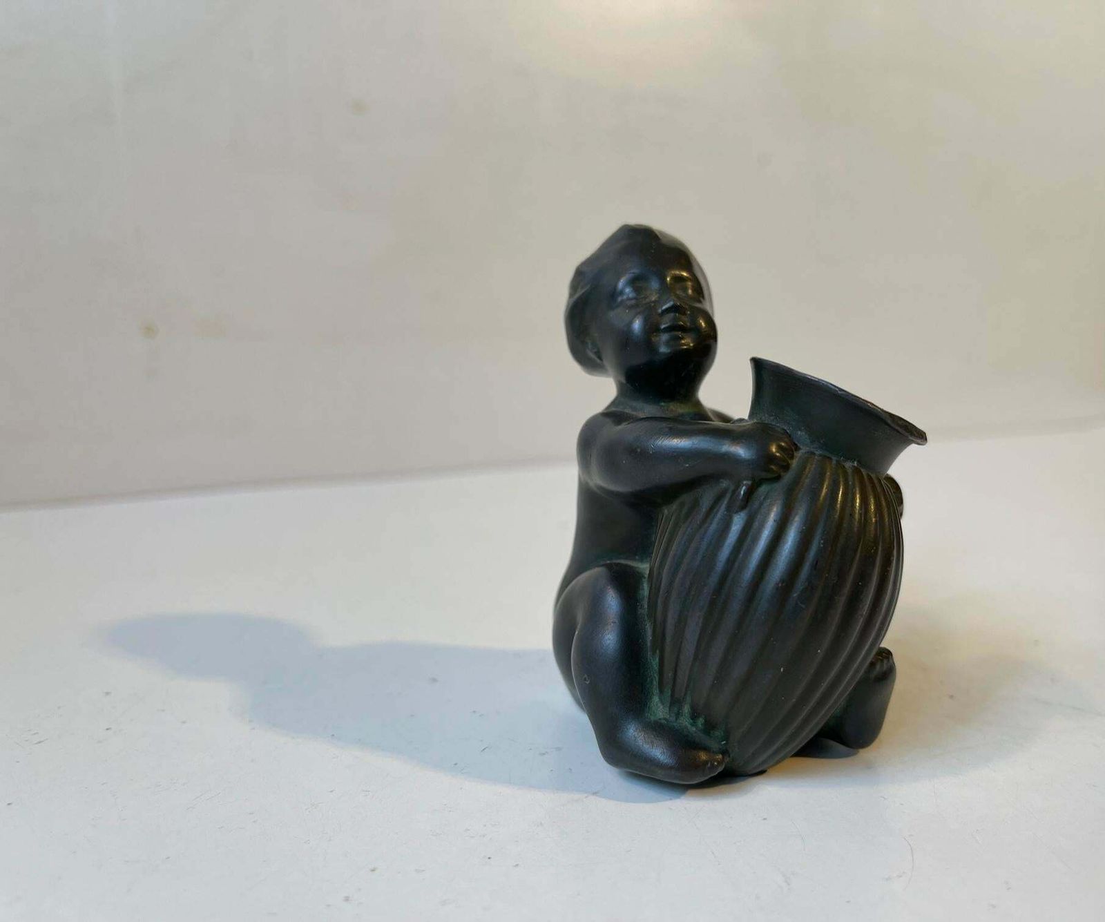 Just Andersen Baby Girl Figurine With Pen Holder, 1930s Art Deco photo furniture