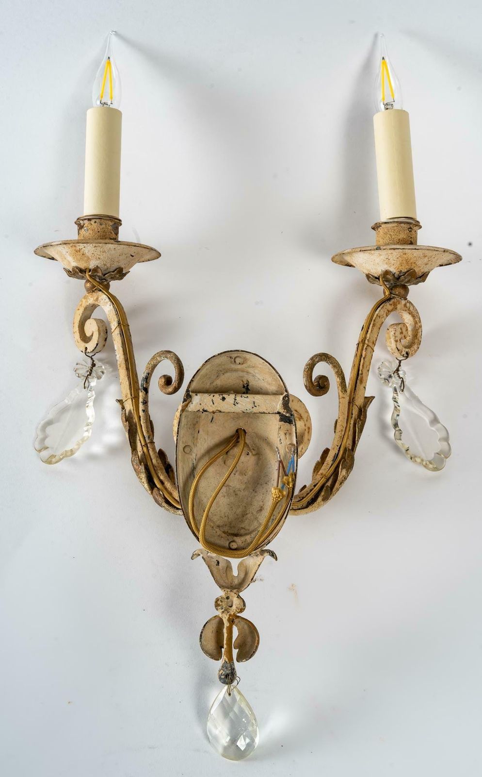 Suite Of Three Wrought Iron Sconces, Early 20th Century photo 2565.56