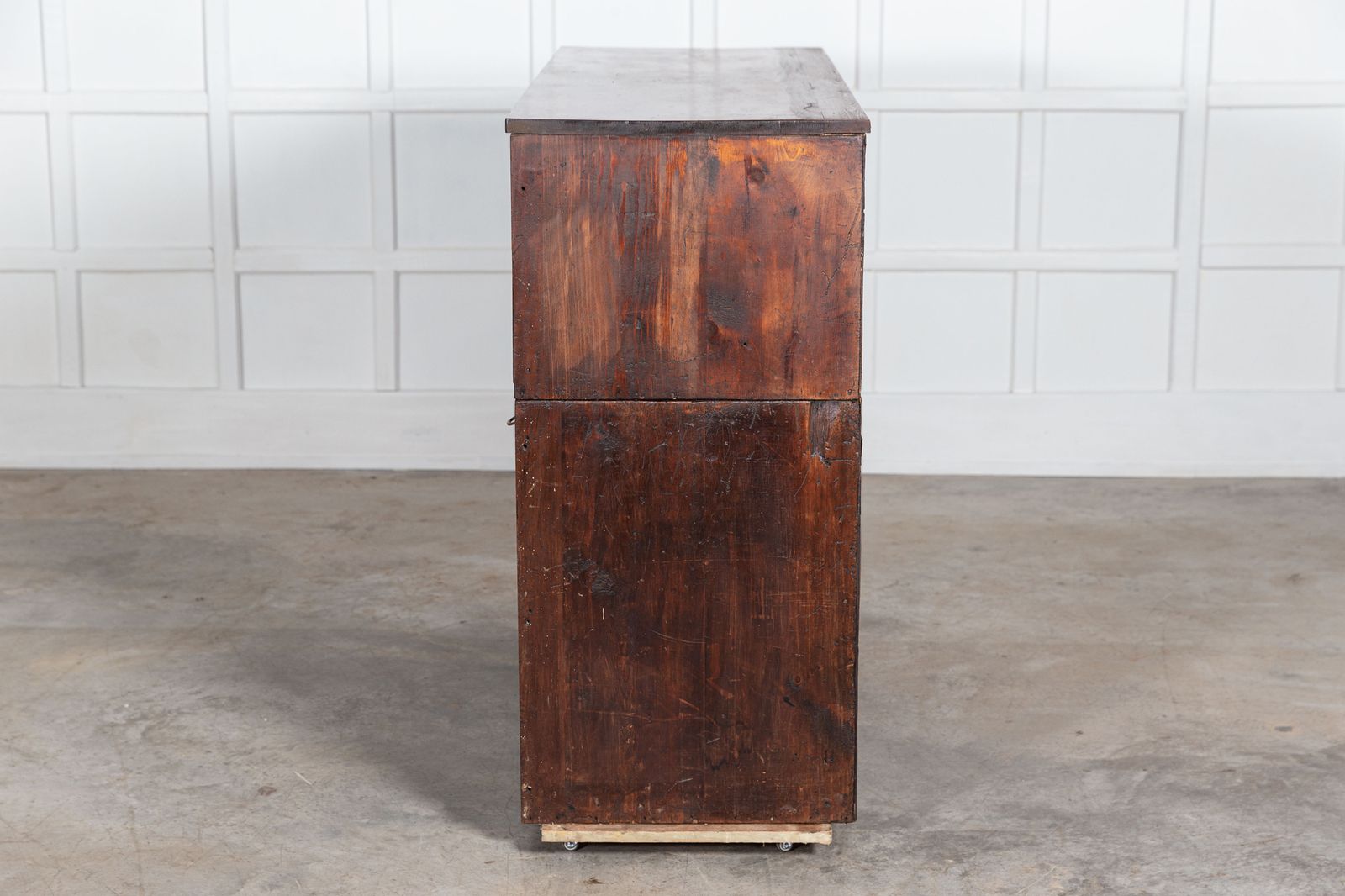 Large English 19thc Mahogany Campaign Chest photo vintage