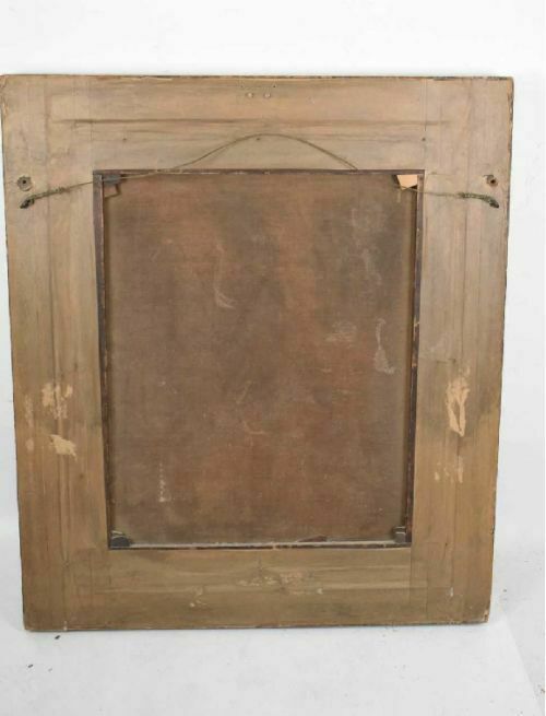 Portrait Of A Lady Oil On Canvas In Giltwood Frame photo vintage