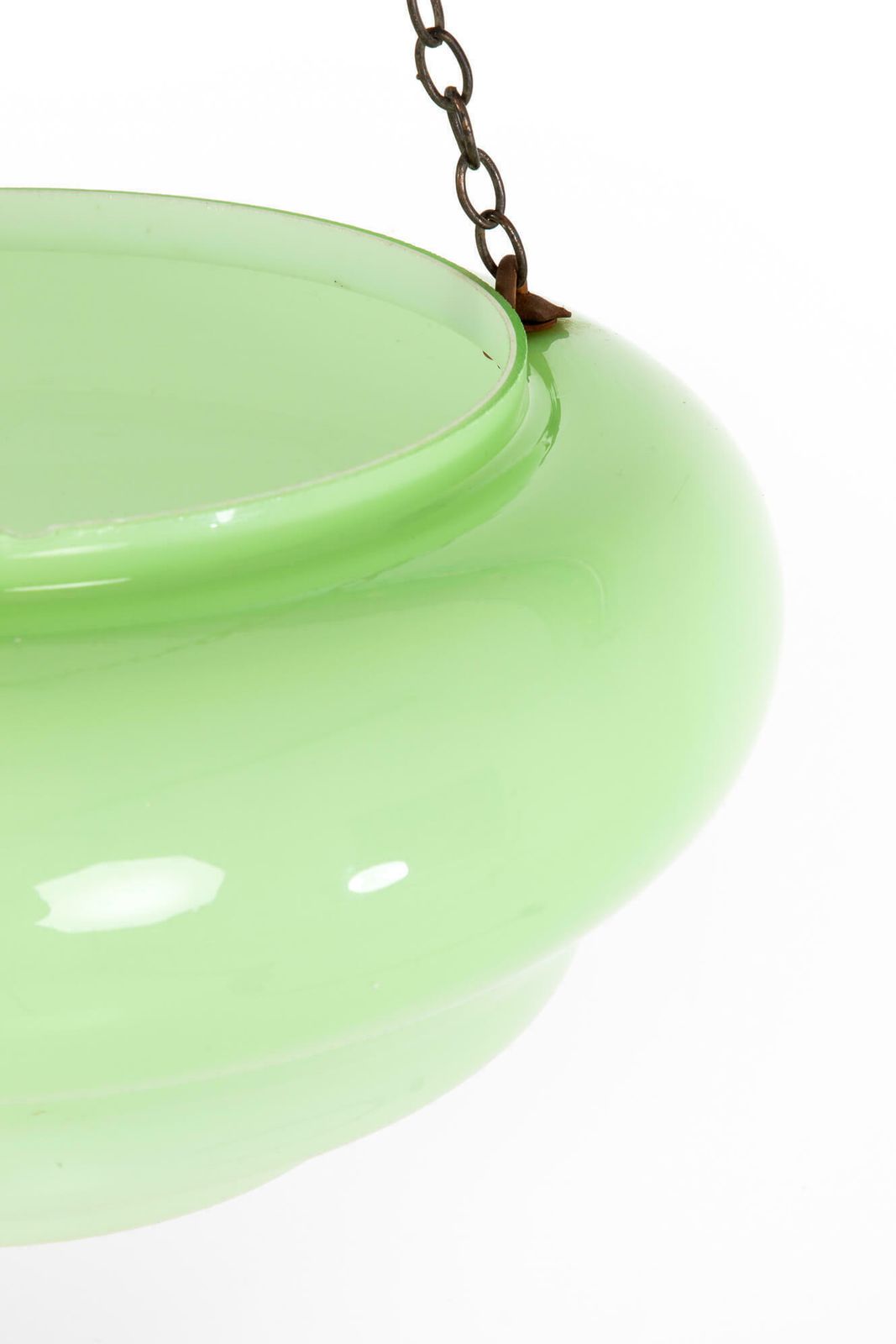 Art Deco Green Plafonnier, 1920s photo for sale