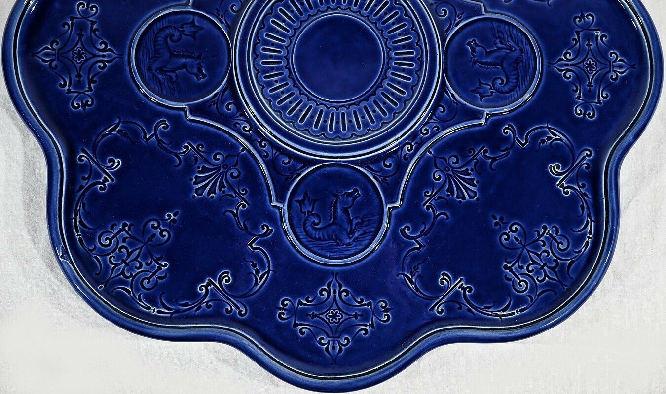 Rare 5 Piece Earthenware Service From Choisy Le Roy, Hauttin Boulenger & Cie, Early 20th Century photo vinterior