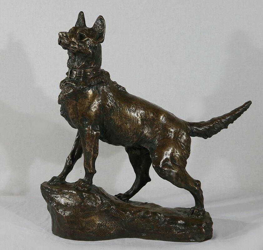 Important Bronze “Le Berger” By Tf. Cartier – Early 20th Century photo Art