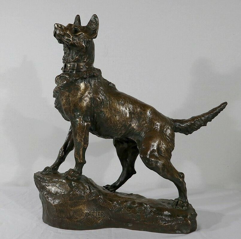 Important Bronze “Le Berger” By Tf. Cartier – Early 20th Century photo 3265.1