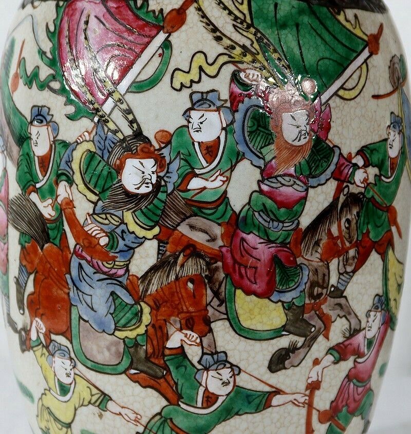 photo buy Pair Of Nanjing Porcelain Vases, China, Late 19th Century