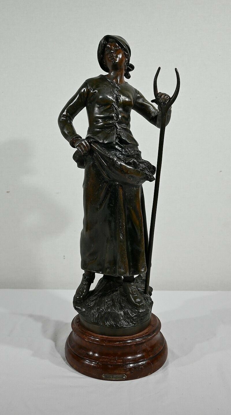 photo for sale Important Spelter "End Of Day", After F. Moreau, Early 20th Century