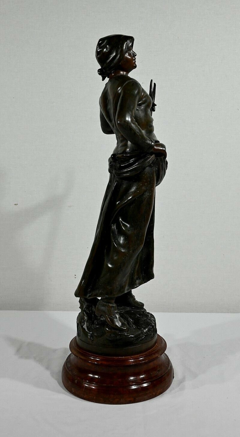 854.9 Important Spelter "End Of Day", After F. Moreau, Early 20th Century photo