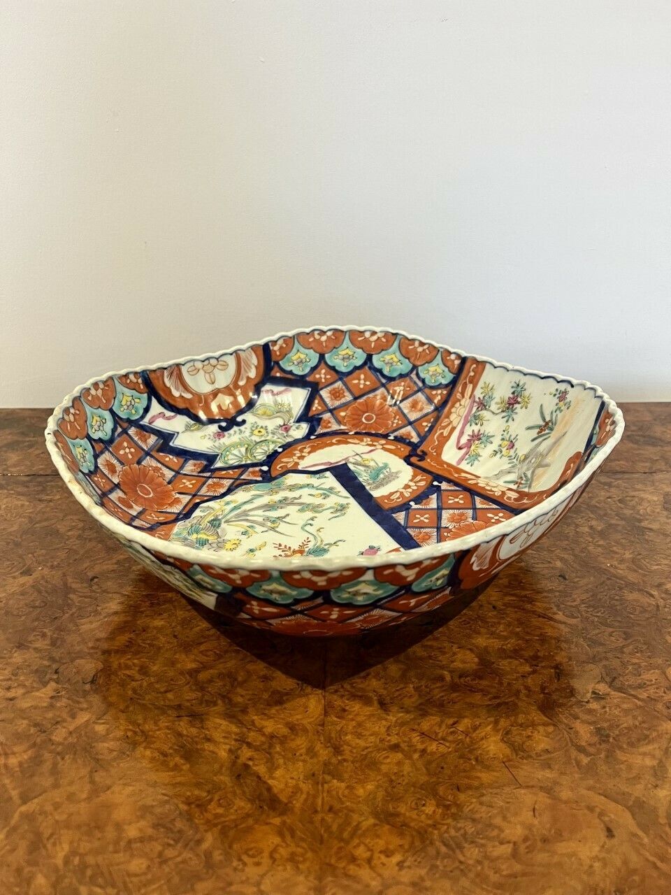 Unusual Large Antique Japanese Quality Imari Bowl photo 525.0