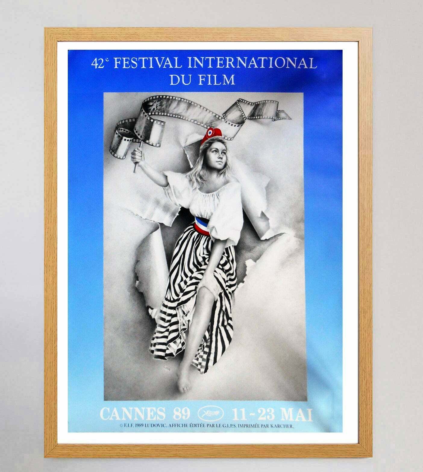 Cannes Film Festival 1989 Original Vintage Poster photo Art