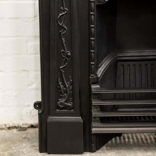 Antique Art Nouveau Cast Iron Combination Fireplace photo 900.0