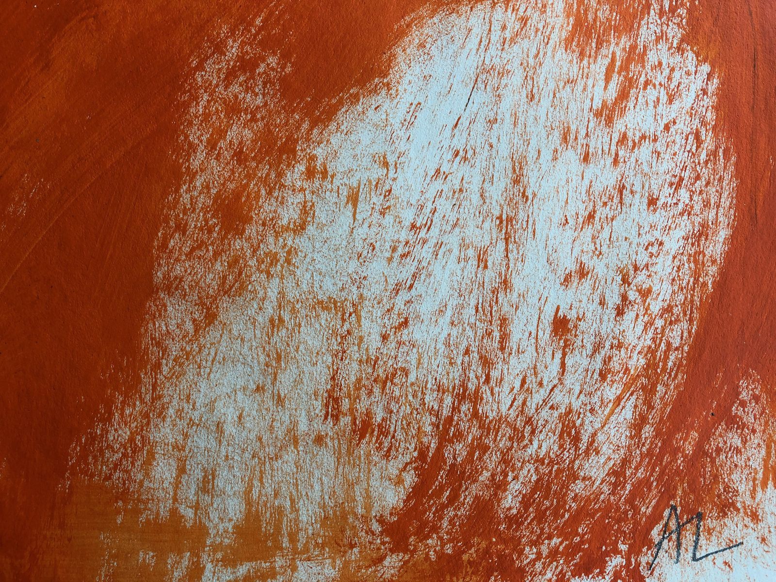 Orange Nude By Angela Lyle. Mixed Media On Paper photo for sale
