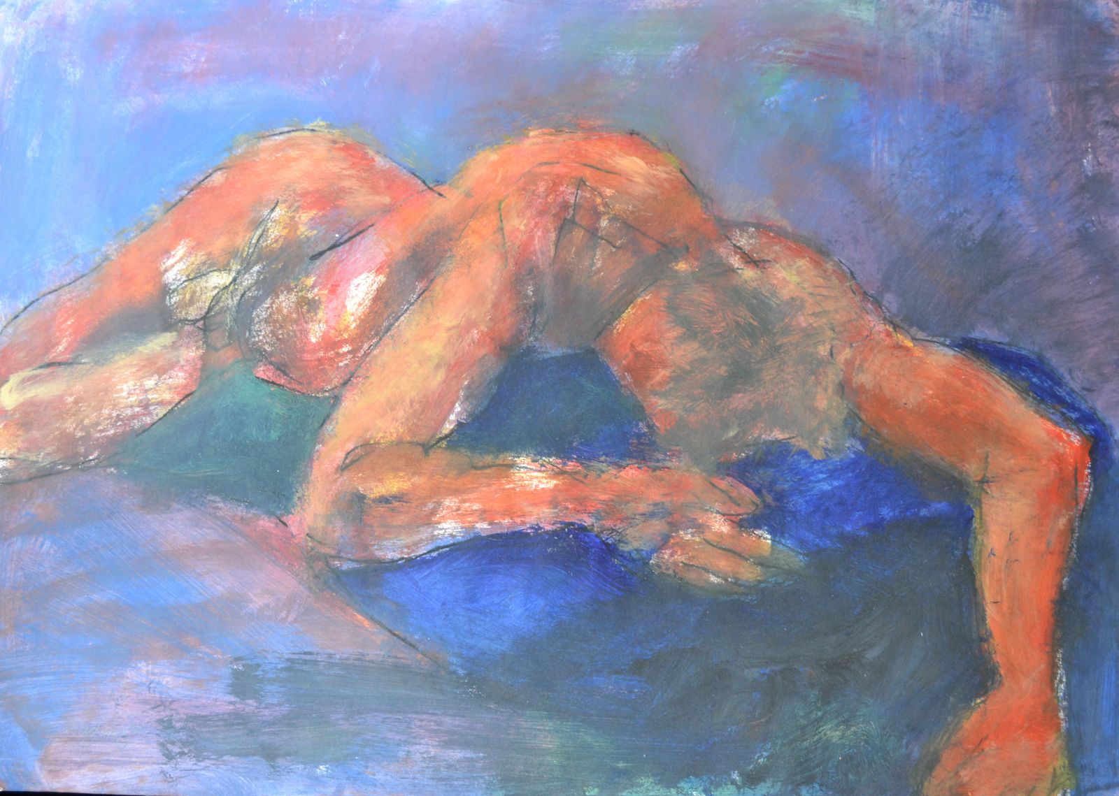 Mixed Media Nude Painting By Angela Lyle