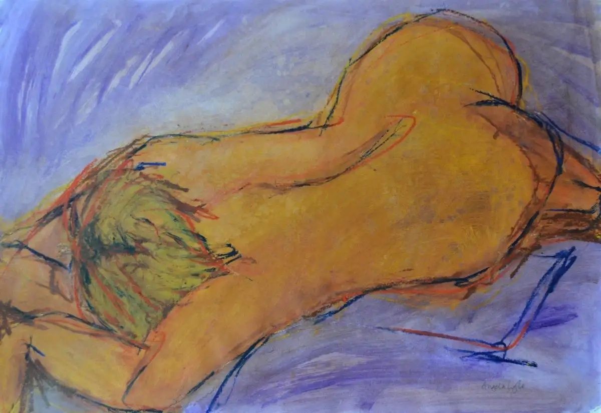 Mixed Media Nude Painting By Angela Lyle photo furniture