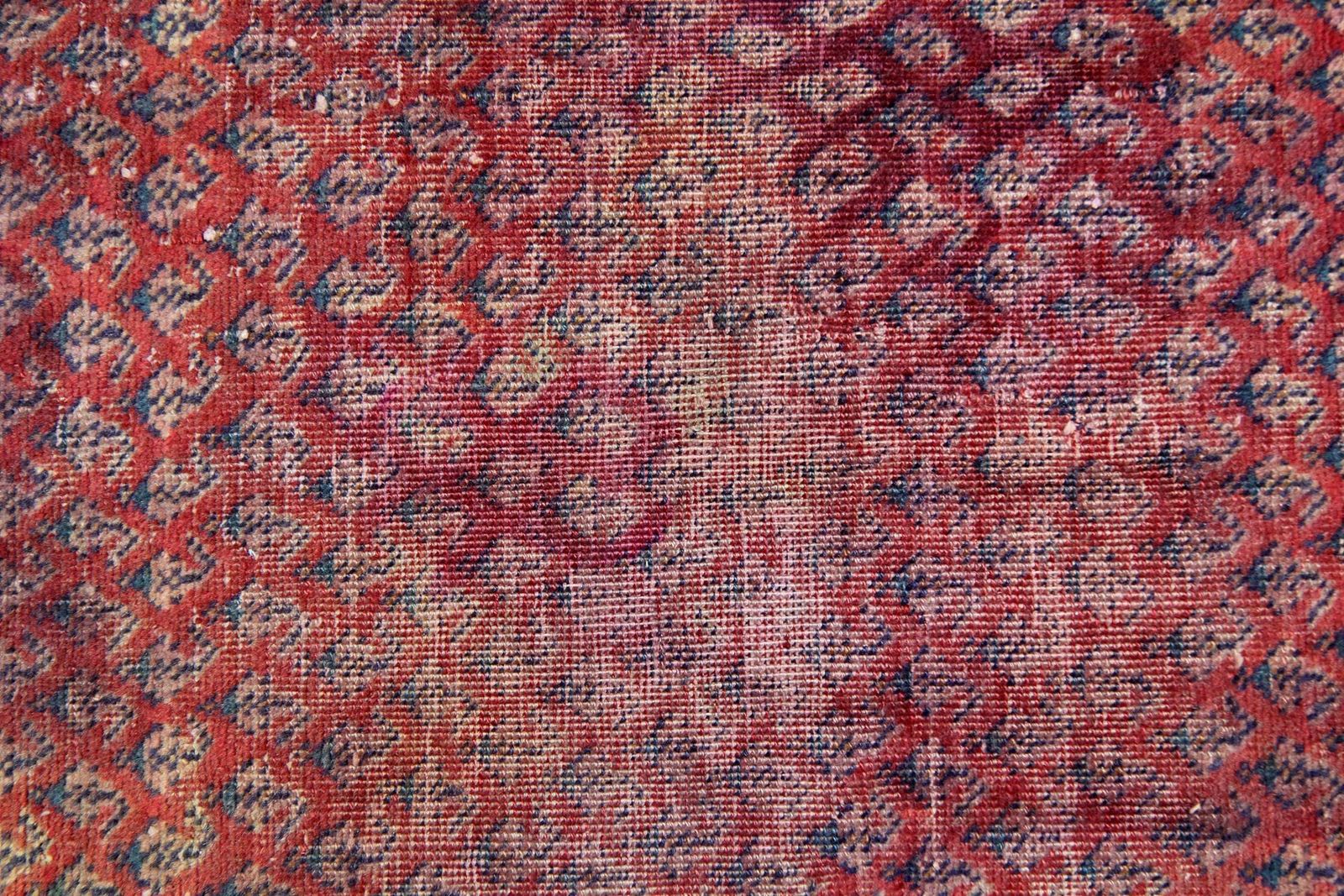 Handwoven Wool Runner Rug Traditional Red Tribal Carpet Rug photo vinterior