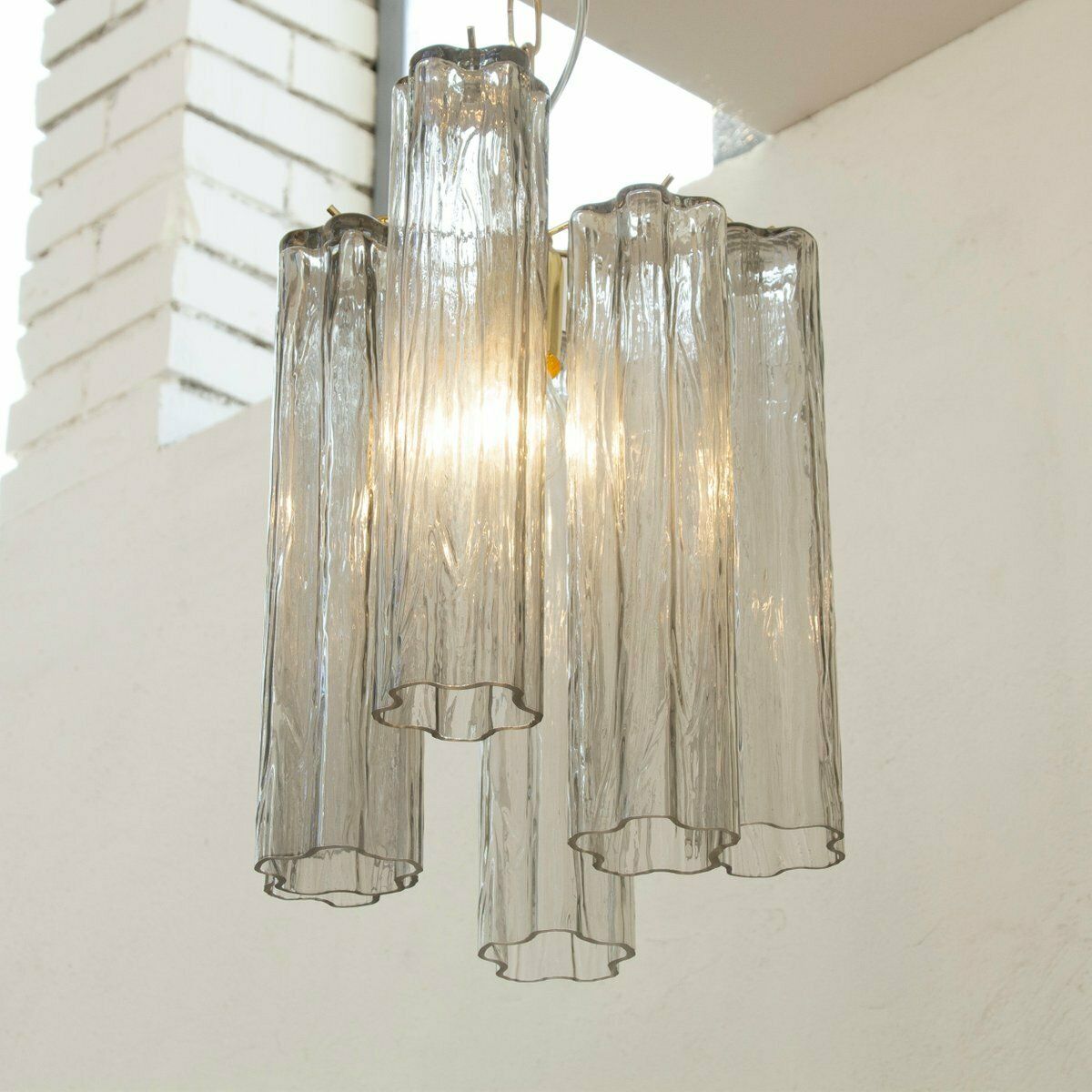 Tronchi Pendant Lamp In Murano Glass, 1990s photo vinterior