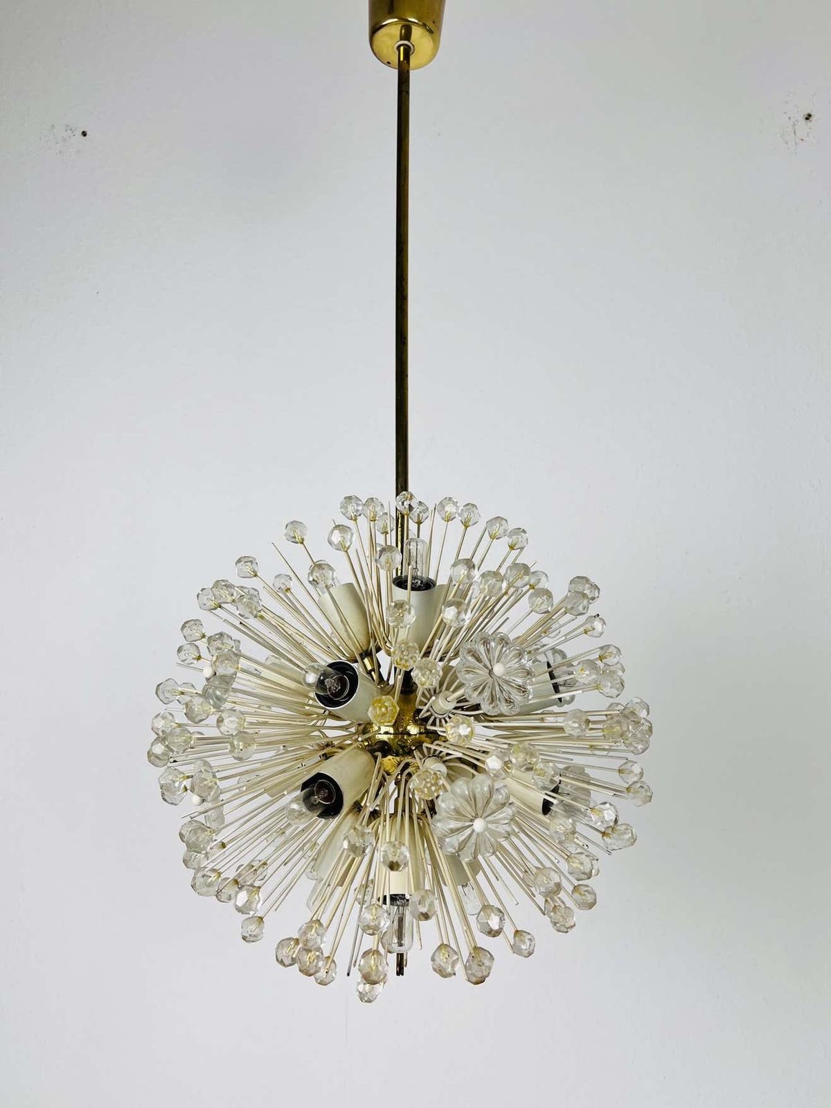 Glass And Brass Sputnik Chandelier By Emil Stejnar For Rupert Nikoll, 1960s photo furniture