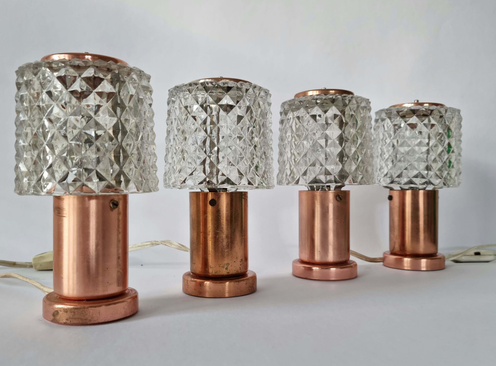 Set Of Four Midcentury Table Lamps Kamenicky Senov, 1970s photo vinterior