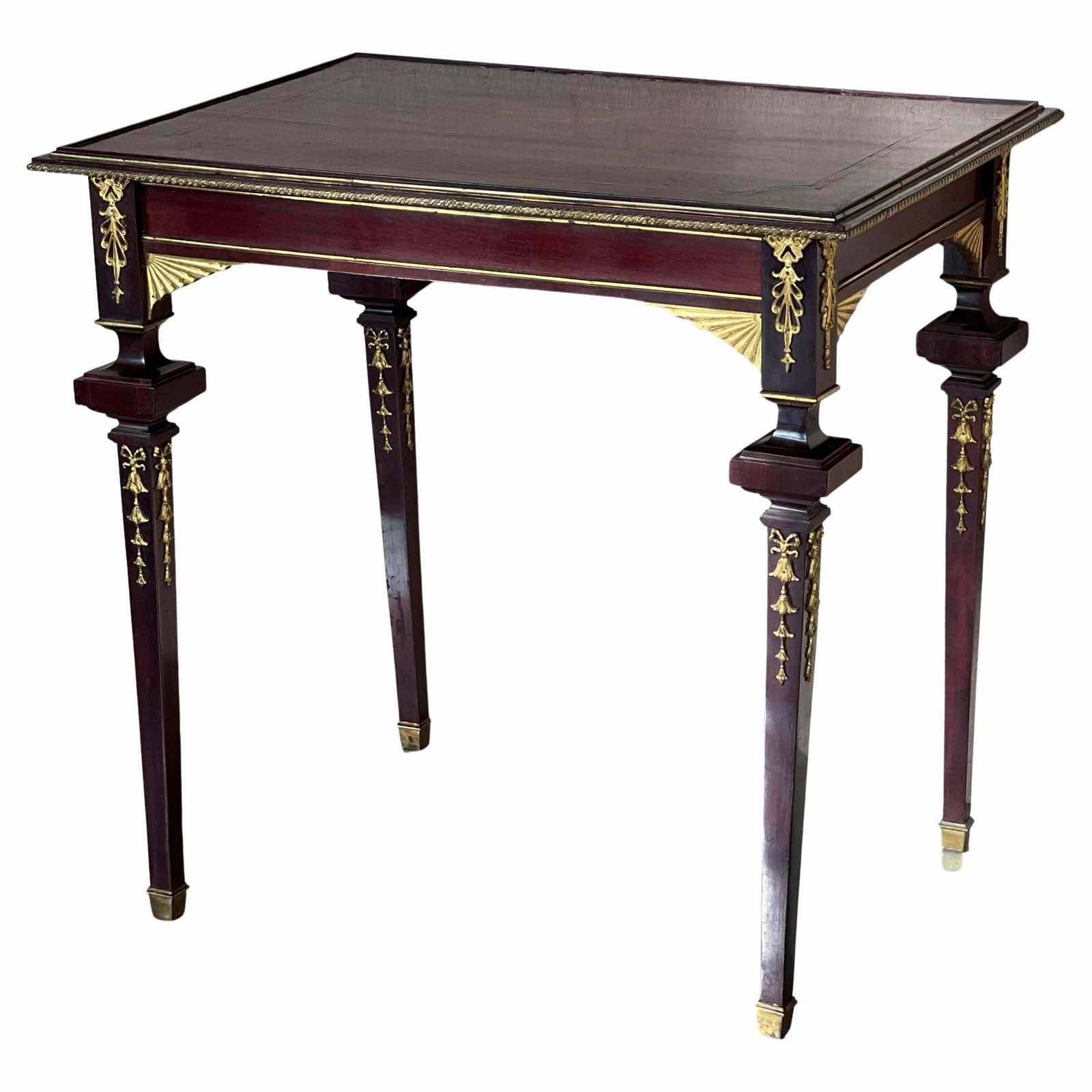 Table basse ou table d'appoint rectangulaire de style Empire, fin du XIXe siècle, dans le style de François Linke