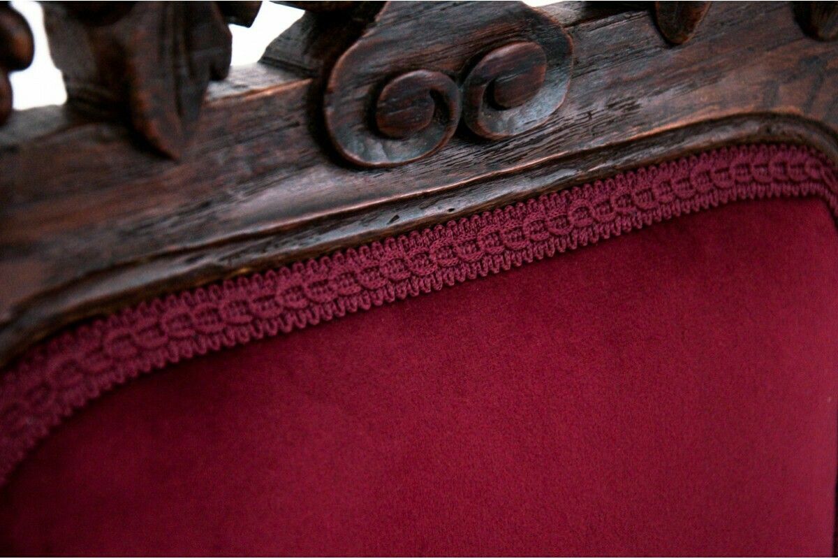 photo furniture Antique Armchair   Throne, France, Around 1890. After Renovation.