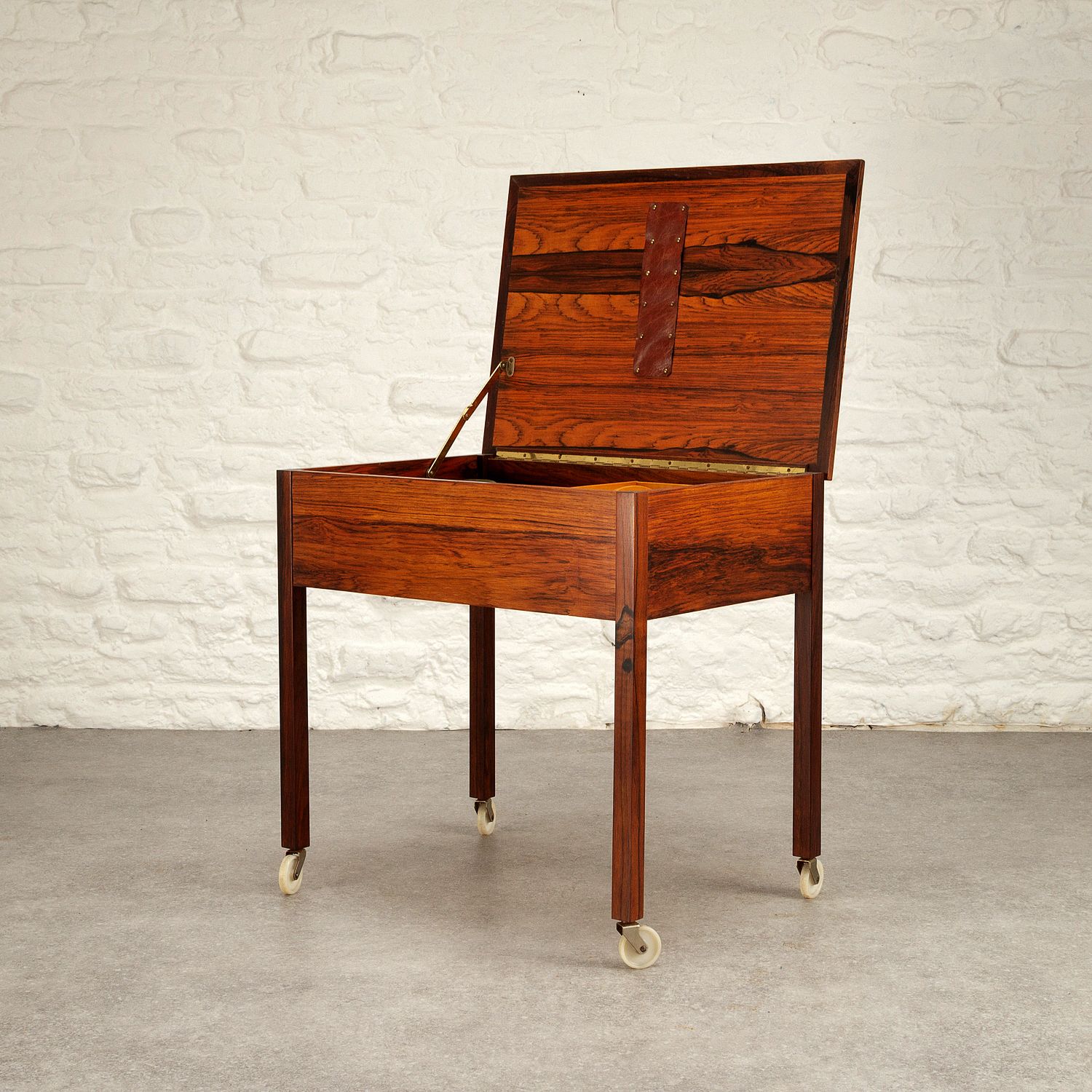 Rosewood Sewing Trolley, Sweden, 1960s photo Furniture