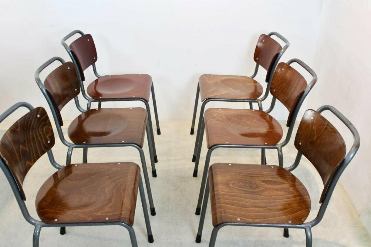 Industrial Plywood Th Delft Chair By W.H. Gispen, 1950s photo 1119.04