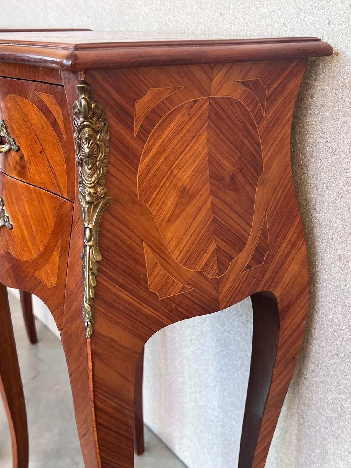 Antique Louis XV French Marquetry With Drawers Nightstands, Set Of 2 photo buy