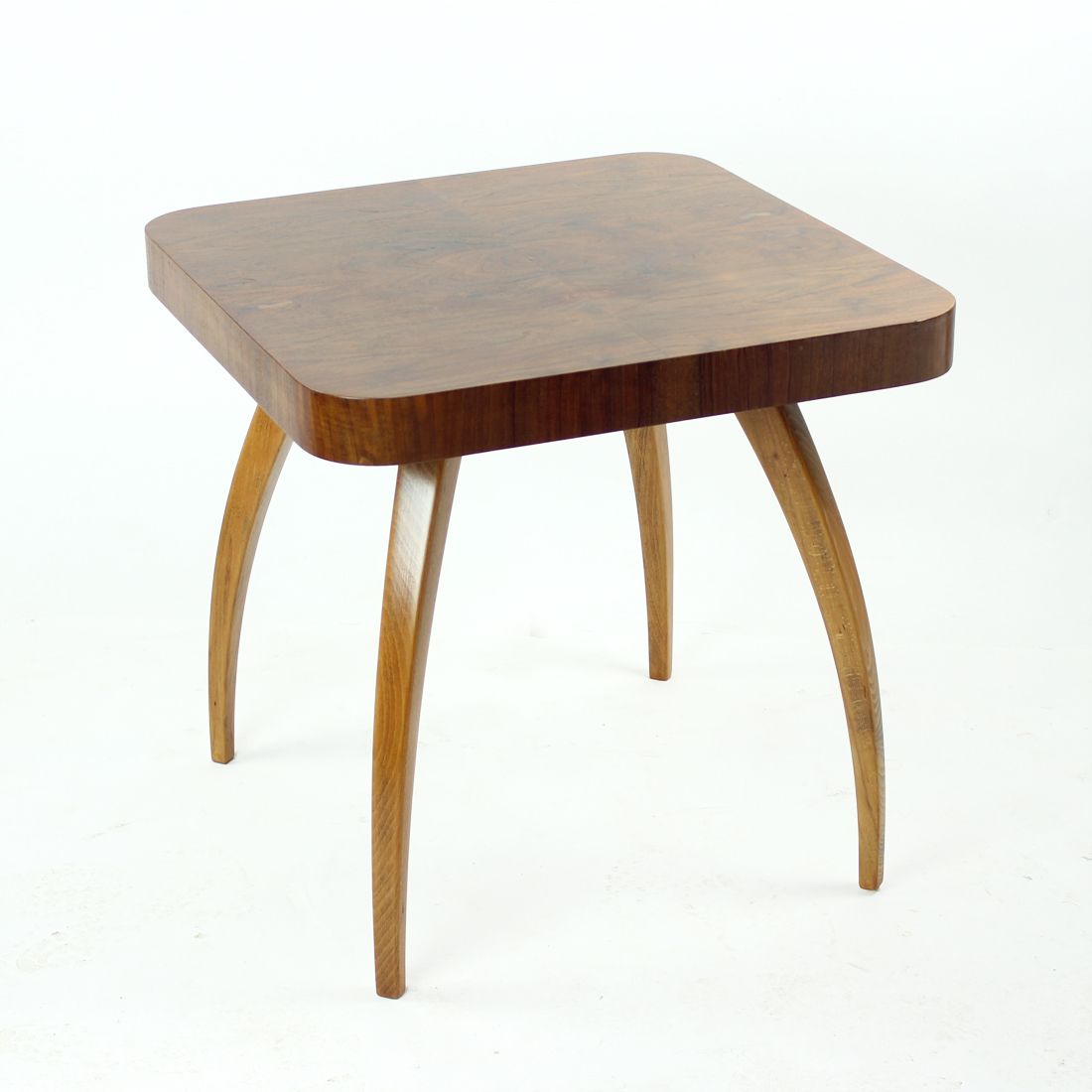 Furniture Rare Spider Coffee Table By Jindrich Halabala In Oak & Walnut, Czechoslovakia, 1930 photo
