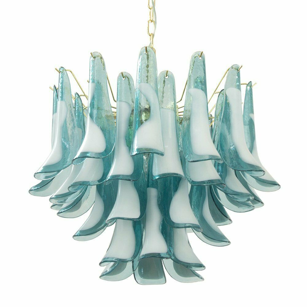Italian Blue And White Murano Glass Pendant Lamp, 1990s photo furniture