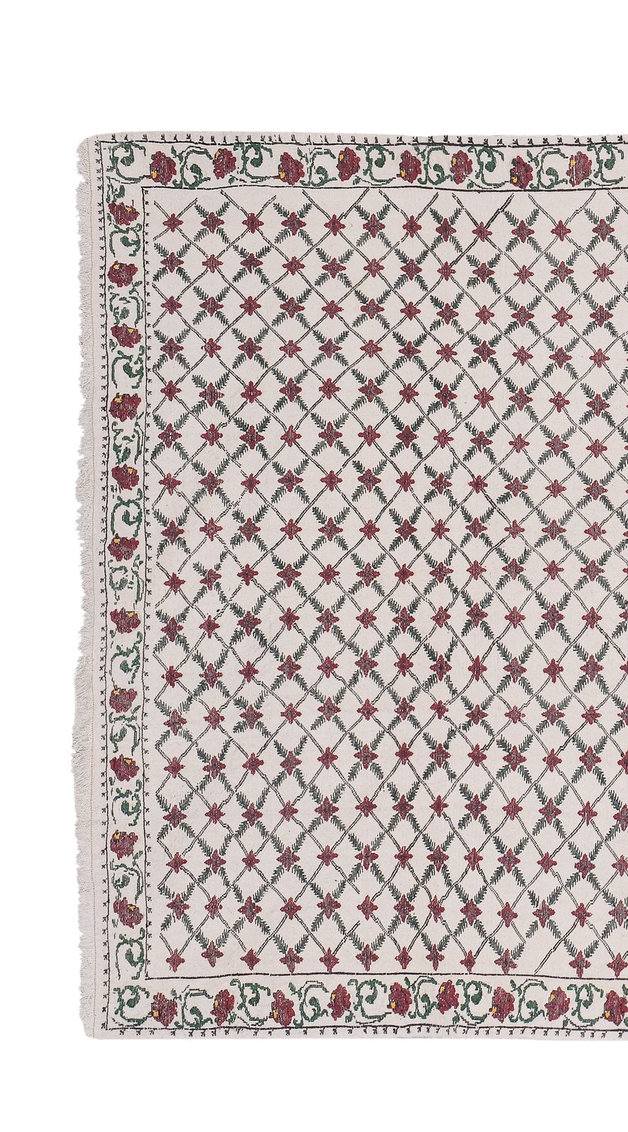 Vintage Wool Turkish Jajim Kilim Rug 5'5'' X 8' photo 770.0
